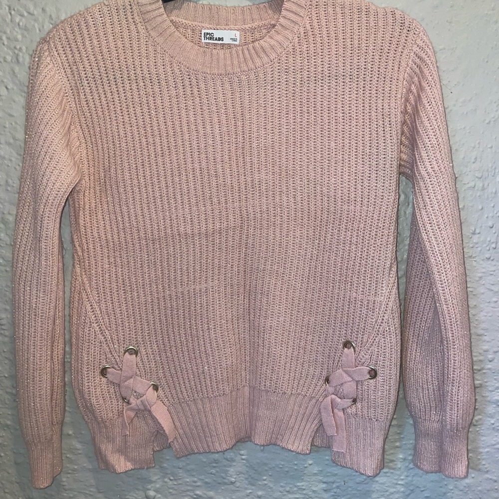 H&M Pink Sweater with Bow